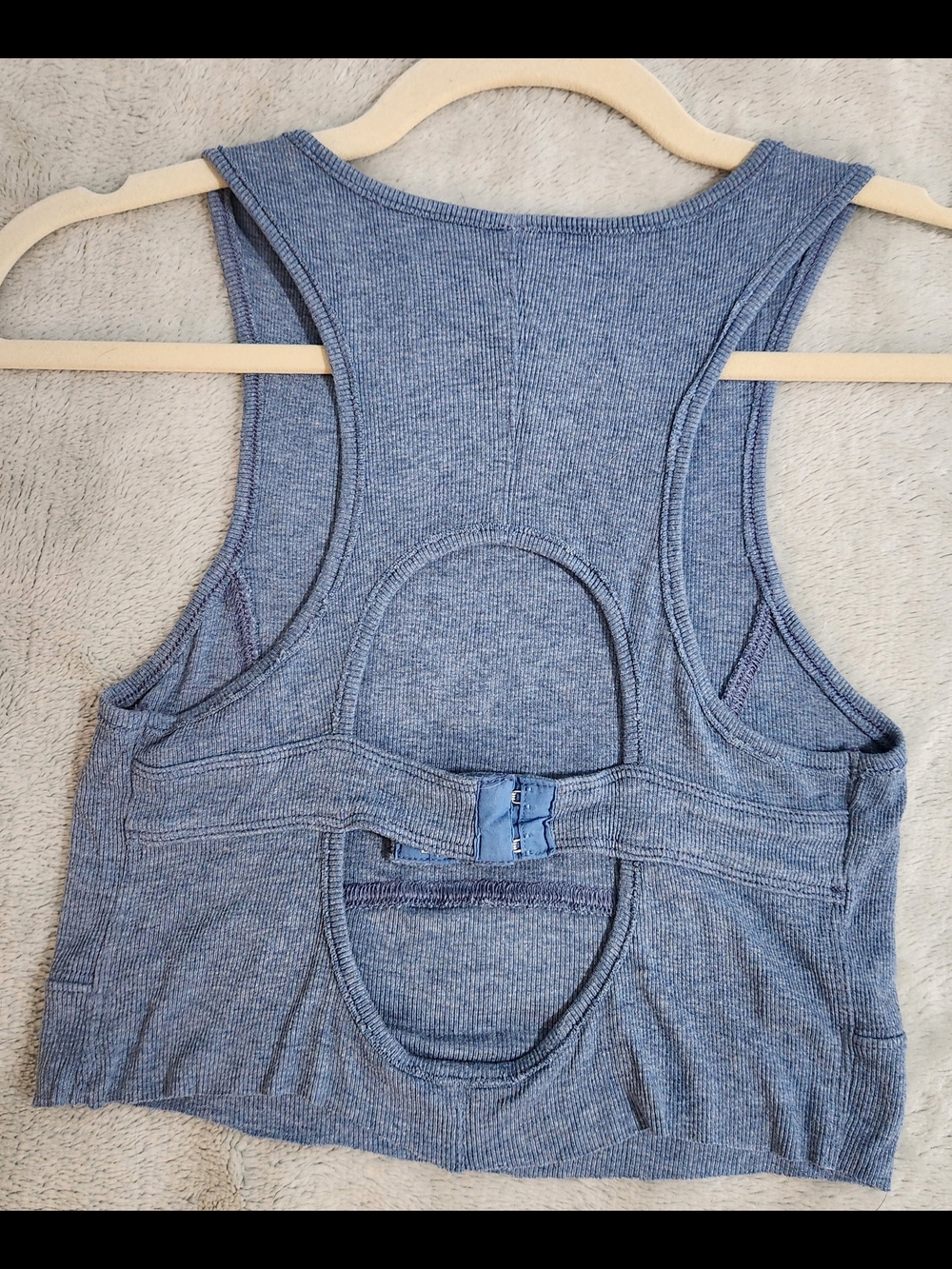 Free People Denim Blue Ribbed Tank - Picture 2 of 3